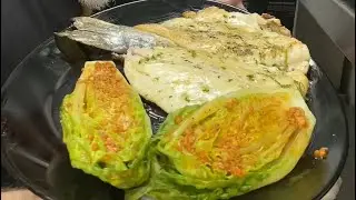 DORADA Y COGOLLOS PLANCHA.