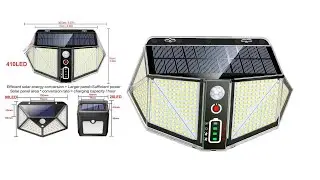 Solar Powered Motion Sensor Led Wall Light Unboxing-HOLSO