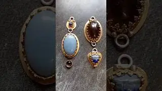 #рабочиемоменты #wirewrapjewelry латунные серьги (дымчатый кварц, ангелит, лазурит)