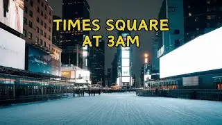 4K Walking Through an Empty Times Square at 3AM - SURREAL Ghost Town!