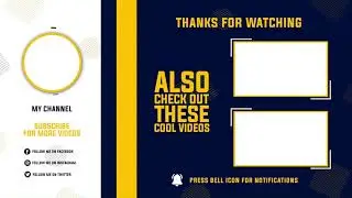 [Free Download] Youtube End Screen Template (Outro Template) | VOL. 1