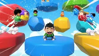 Fall Guys Jelly Jumper Bounced Off a Moving Platform | Kids Songs & Nursery Rhymes