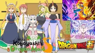 Los personajes de kobayashi no maid Dragón reaccionan a Goku vs bills y Goku obtiene el ultra instin