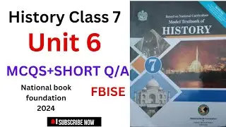 Class 7 History Unit 6 the modern world Mcqs+short Q/A NBF @Nguideofficial  federal board Islamabad