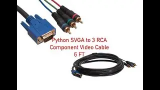 Python SVGA to 3 RCA Component Video Cable - 6FT P#25-155-006