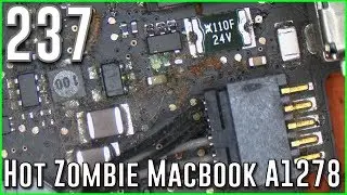 #237 Macbook A1278 No display, very hot, can't turn off