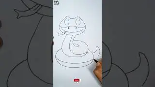 Very Easy❗ Snake Drawing 🐍 Shorts || How To Draw a Snake || #simple #drawing #shorts #video
