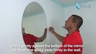 Oval Frameless Wall Mirror Installation - Fab Glass and Mirror