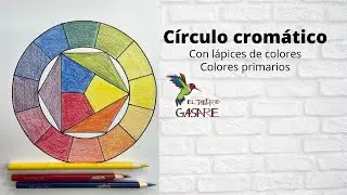 Cómo dibujar un círculo cromático con tres colores primarios