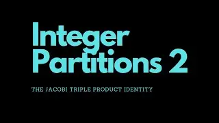 Integer Partitions 2: The Jacobi Triple Product Identity