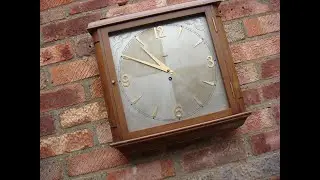Vintage  Wooden Case Wall Clock  & Elliott  Movement For Spare Or  Repair