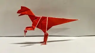 Origami Dinosaur Dilophosaurus | How to make Dinosaur Dilophosaurus paper | Origami Tutorial