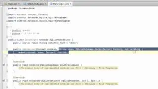 Android #9 - SQLiteOpenHelper