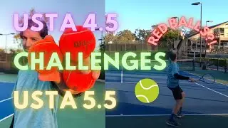 Тренер USTA 5.5 Чейз против USTA 4.5 &mdash; основные моменты с красными теннисными мячами