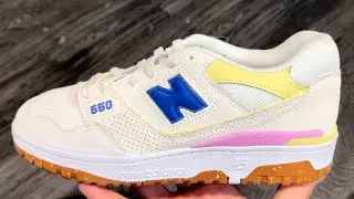 New Balance 550 Sea Salt Marine Blue Womens Shoes