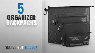 Top 10 Organizer Backpacks [2018 Best Sellers]: Dot&Dot Travel Accessories Organizer, Black, 4-Piece