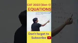 CAT Previous Years Questions | CAT 2022 (Slot 1)  | EQUATIONS  | MUST DO QUESTIONS 🔥 #shorts#cat2023