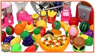 Toy Kitchen Velcro Cutting Fruits Vegetables Pretend Cooking Toy Fruits Vegetables Cake Pizza | Toys