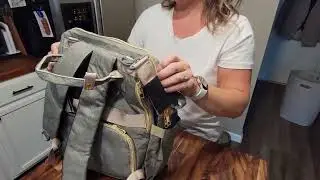 ROSEGIN Large Quilted Diaper Bag Backpack &ndash; Waterproof Baby Travel Bag #DiaperBag #BabyTravel