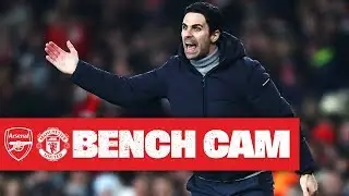 BENCH CAM | Arsenal 2-0 Manchester United | Arteta's first win as head coach