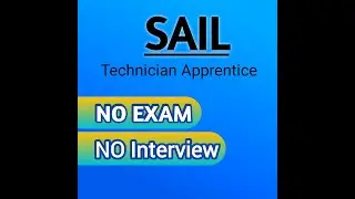 SAIL Recuritment 2021 | NO Interview | NO Exam| Technician Apprentice | Lastest Govt Jobs 2021