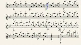 P0464 Romance de Amor for Guitar Tabei version