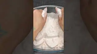 ASMR Baking soda pretty white/pink-ish baby color  #softsounds #crumble Posting whole video today