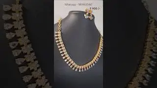 Elegant Full White Necklace Earring Set #luxury #dailywear #jewel #trending
