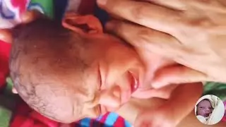 NEW Born 6 Days Baby Girl Mahi Crying while massage | Mahi Vlog | Baby Crying While Massage |