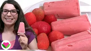 How to make Creamy Strawberry Popsicles!! Dairy-free, no sugar
