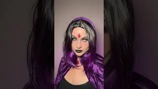 34/100 Days of Halloween Makeup- RAVEN from Teen Titans. #halloween #cosplay #makeup #fyp #teentitan
