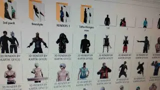 100+ Free Fire 3D Render Pack Download 2025 | Best GFX Pack For Thumbnails