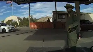 Pancho Villa dons Border Patrol Cowboy Hat and mans Yuma Immigration Inspection Station Checkpoint