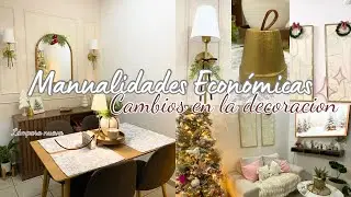 MANUALIDADES ECONÓMICAS PARA NAVIDAD 🎄 | Cambios en mi decoración ¡Me gusto más!🤩✨ #diychristmas 