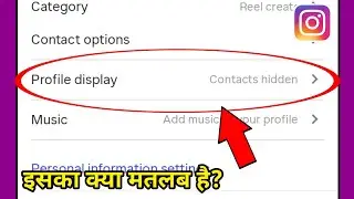 Instagram Profile Display Kya Hai | Display Category Label Kya Hota Hai 