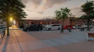 Realistic architectural 3D rendering of a Cityscape in New York