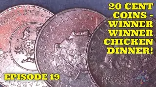 Ep19 - 20 Cent Coin Roll - Winner Winner Chicken Dinner! #CoinsCardsAndCollectablesAustralia