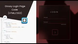 Glass Login Page Code | HTML5 | CSS3 | Transparent | Website Login Page