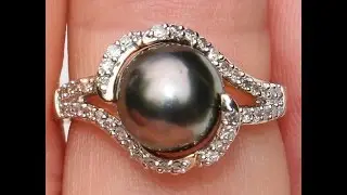 FABULOUS 14K BLACK PEARL DIAMOND RING TO BE LIQUIDATED NO RESERVE !