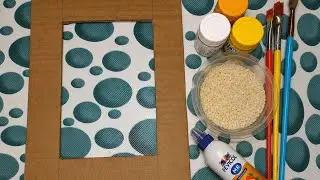 Easy Unique Photo Frame Making With Rice !#12 Photo Frame Making With Home ❣️#youtubevideo #craft 