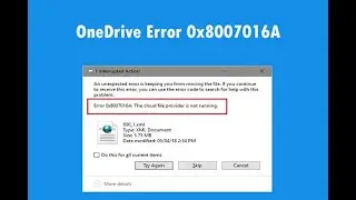 Onedrive Error 0x8007016A