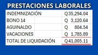 ¿Cómo calcular las prestaciones laborales? de forma fácil y rápido / Indemnización / Aguinaldo 💵💵💵💵💵
