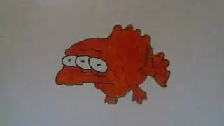I Draw Blinky The Three-Eyed Fish From The Simpsons!