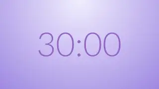 30-Minute Countdown Timer | (Titan White &rarr; Medium Purple) &times; Amethyst