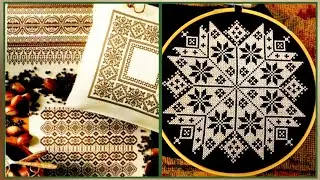 Cross Stitches Hand Embroidery Cushion Patterns Countable Colorful Designs