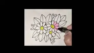 Easy Flower drawing #flowers #flowerdrawing #drawing #youtube #youtubevideo #yt