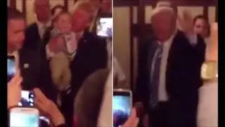 JUST IN: Trump Surprises Tourists at the White House and Kisses a Baby Girl
