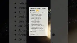 Tips nabung untuk Nikah 👍#tipsmenarik #tipsunik