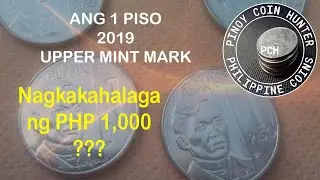 Limang Piraso na 1 Piso 2019 Philippine NGC coins na may Upper Mint Marka