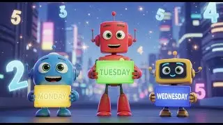 Days of the Week Adventure with Friendly Robots | Educational Song for Kids